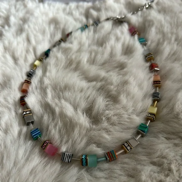 Vibrant Multicolor Cube Necklace - Picture 4 of 8
